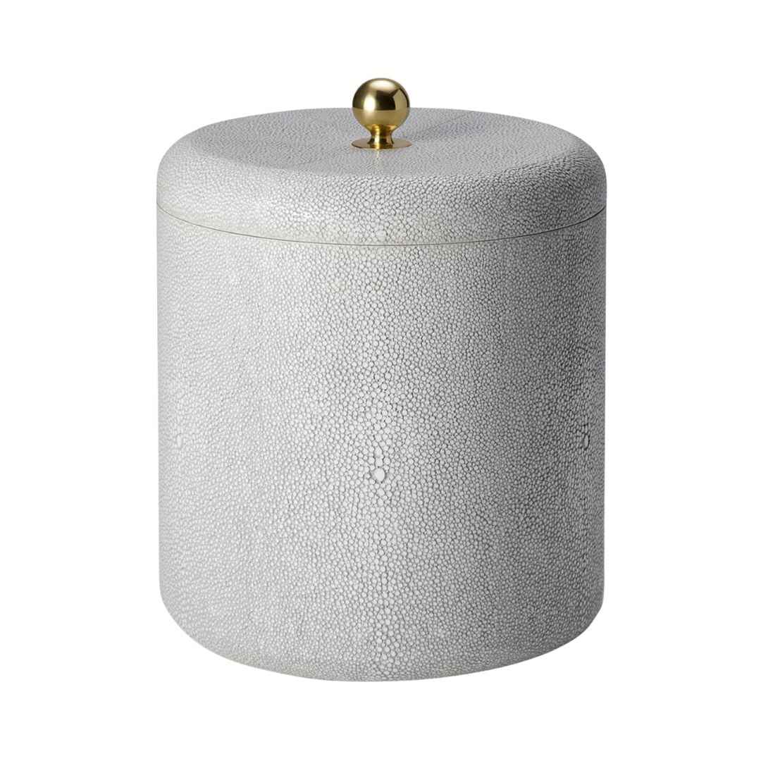 AERIN Faux Shagreen Ice Bucket in Dove