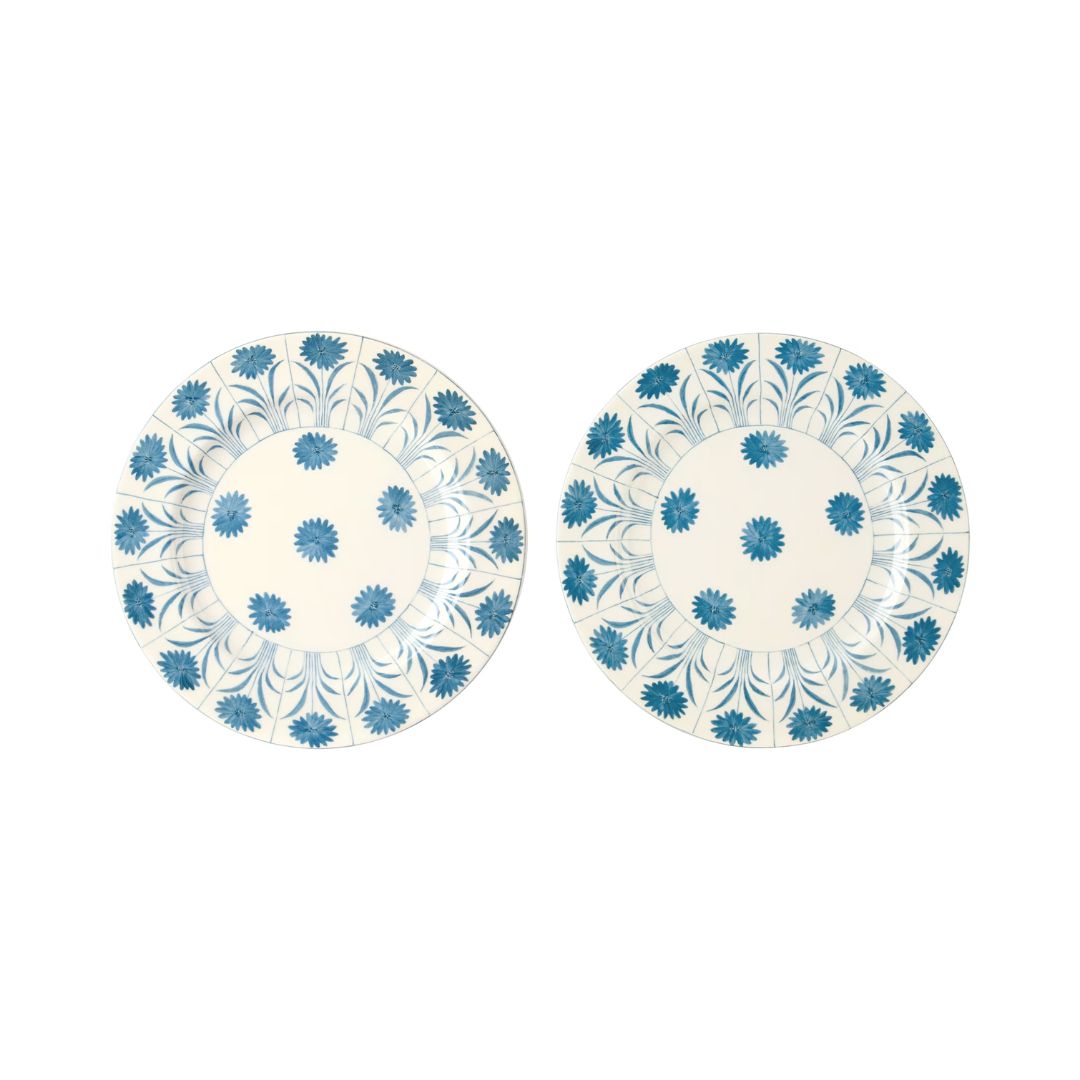 LABORATORIO PARAVICINI Daisy Dessert Plate Set in White