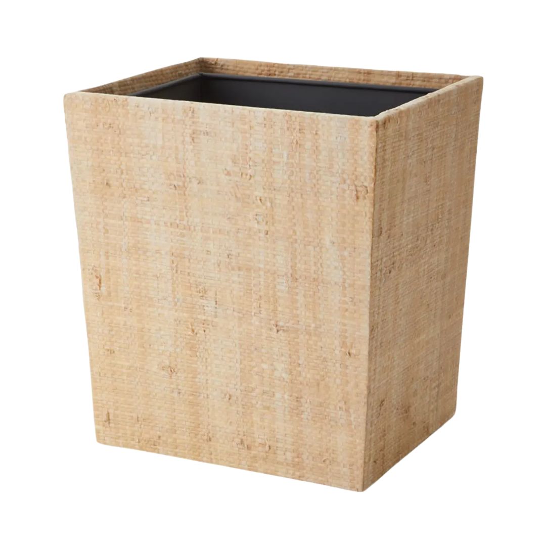 PIGEON AND POODLE Ghent Natural Bagor Grass Wastebasket in Beige