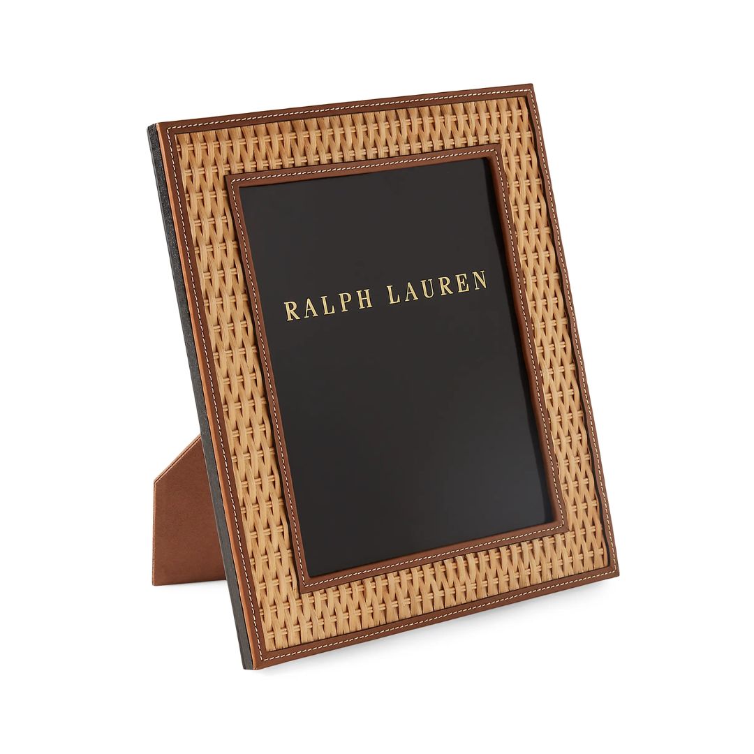 RALPH LAUREN Bailey Rattan & Leather Frame