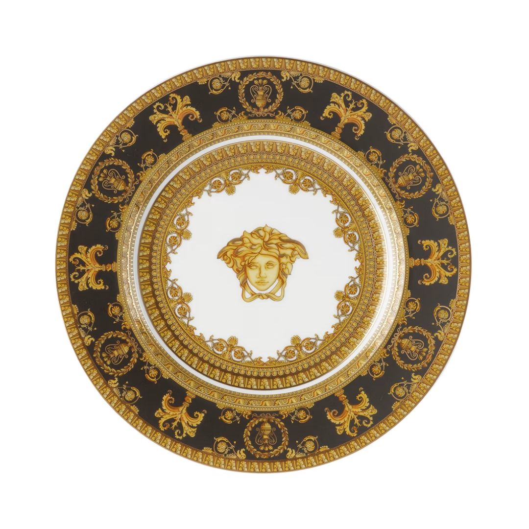 VERSACE Rosenthal I Heart Baroque Bread Plate in Black