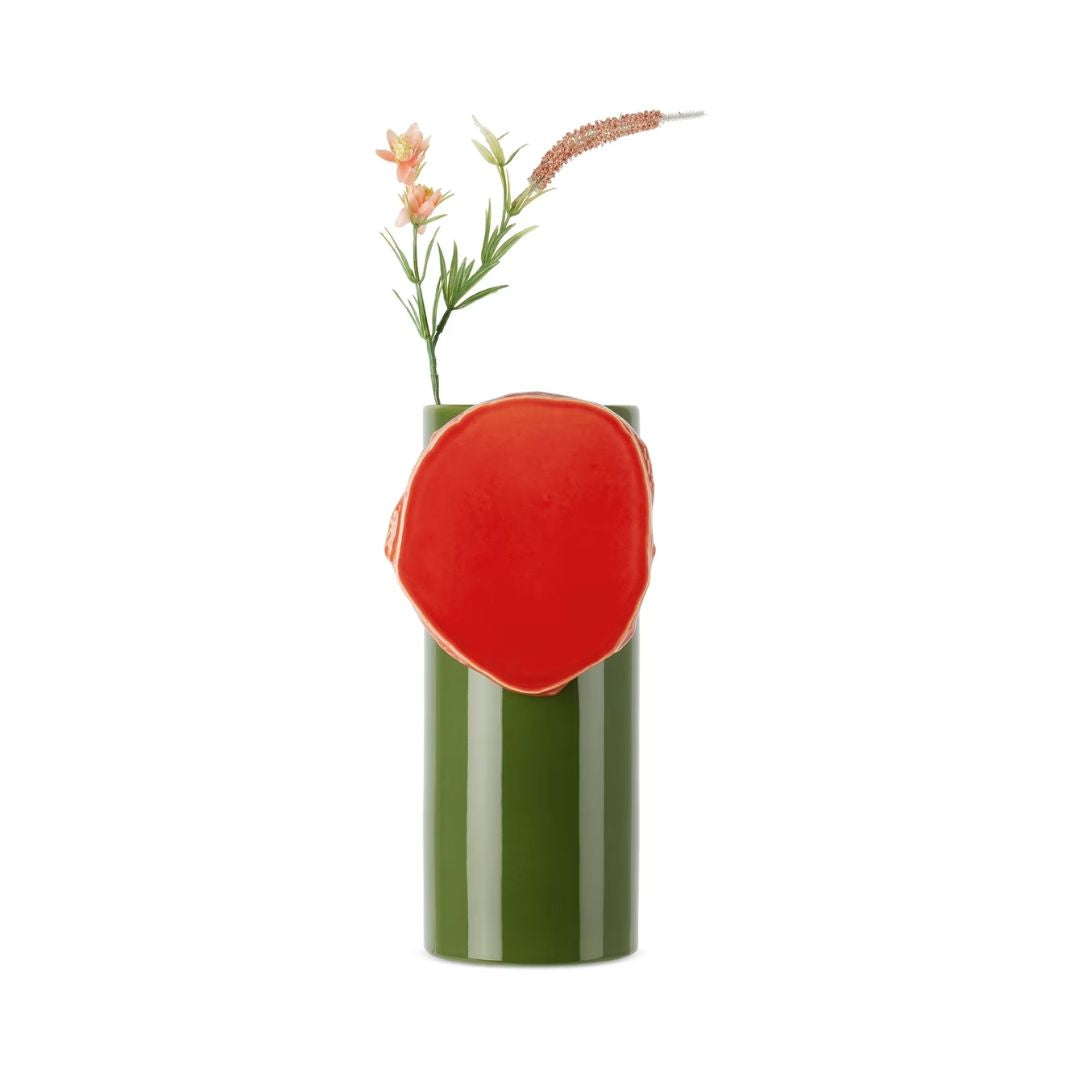 VITRA Découpage Vase in Green & Orange