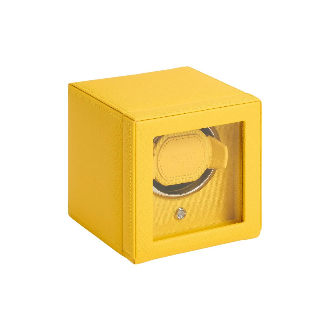 WOLF Cub Single Watch Winder in Yellow