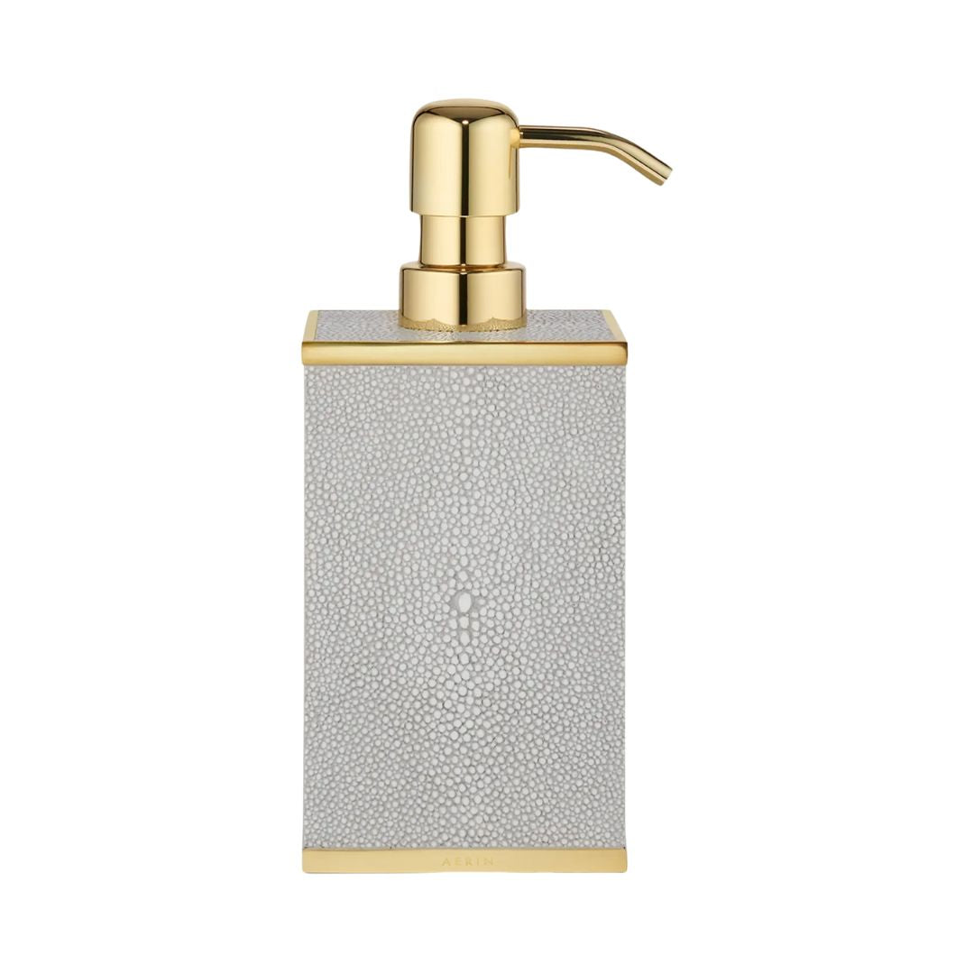 AERIN Faux Shagreen Soap Pump in Gray