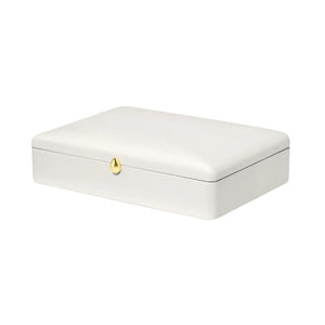 AERIN Piero Leather Box in Open White