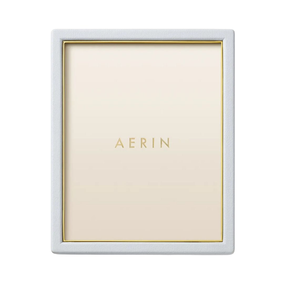 AERIN Piero Leather Photo Frame, 8" x 10" in Blue