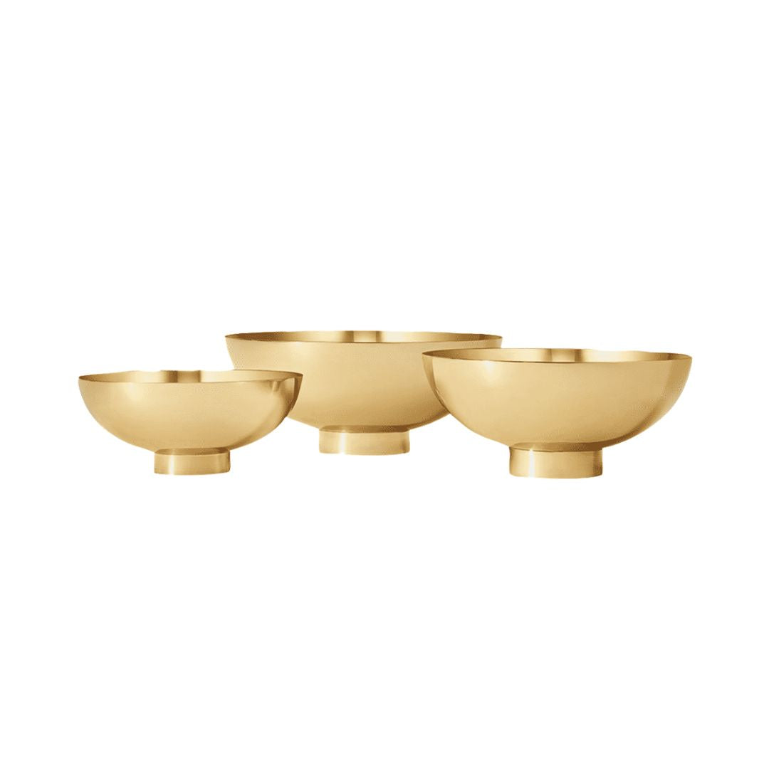 AERIN Sintra Medium Footed Bowl in Gold