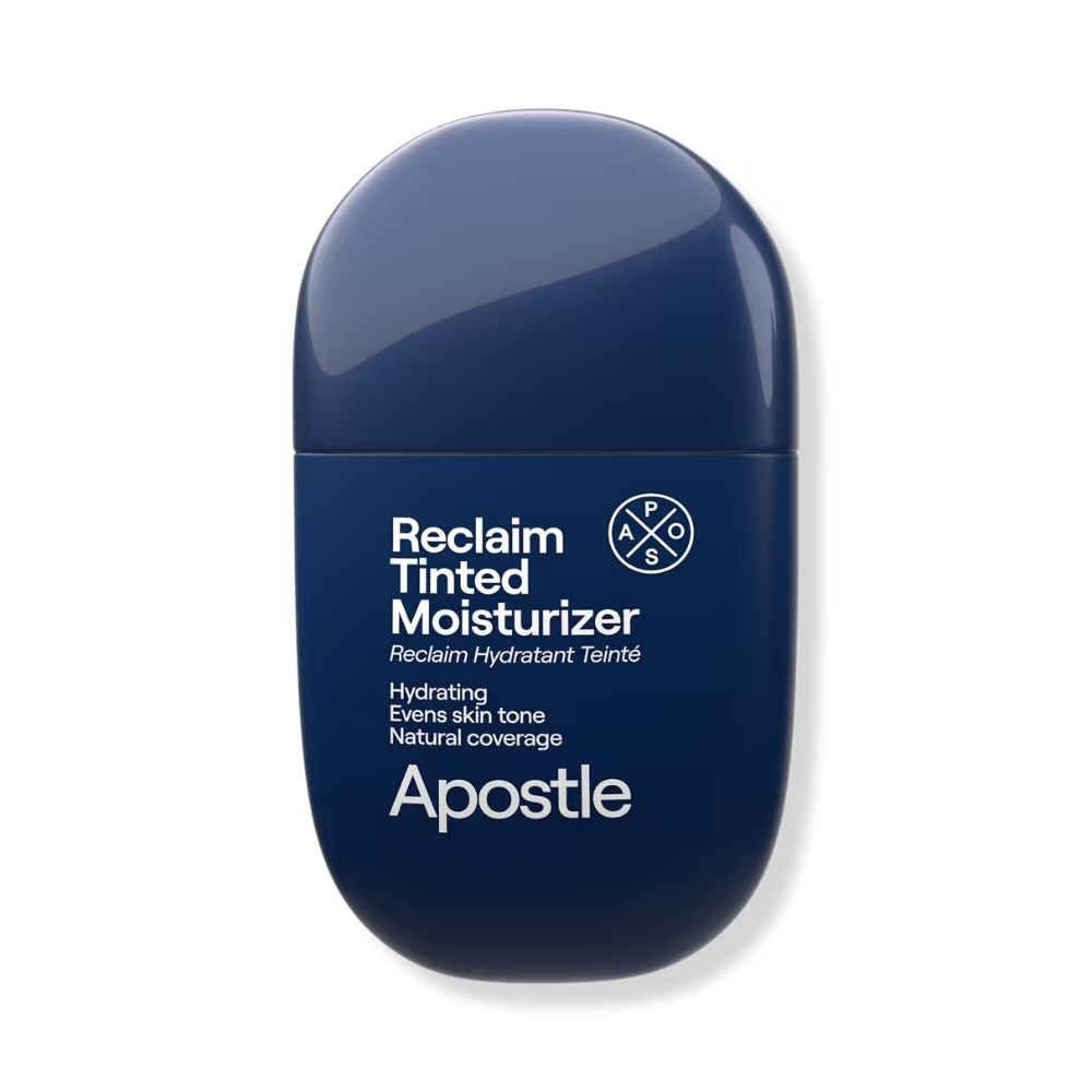 APOSTLE Reclaim Tinted Moisturizer hydrates skin with lightweight coverage and a natural-looking finish.