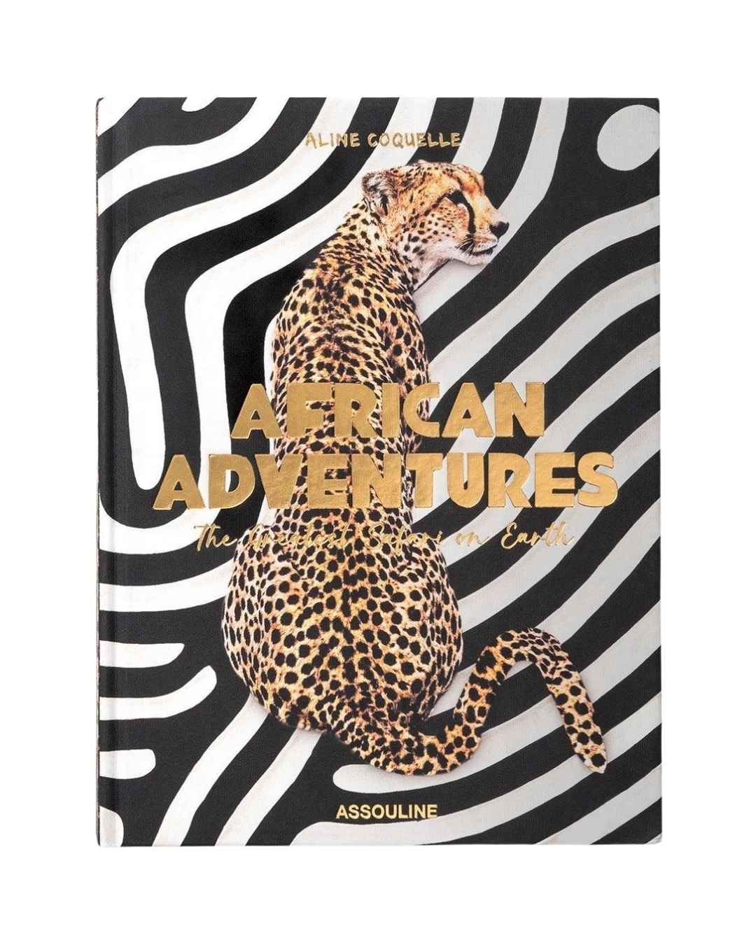 ASSOULINE African Adventures coffee table book. A visual journey through iconic safaris, landscapes, and wildlife.