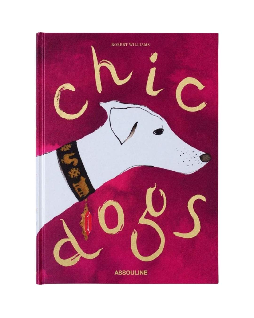 ASSOULINE Chic Dogs coffee table book. A stylish celebration of fashion, photography, and iconic canine companions.