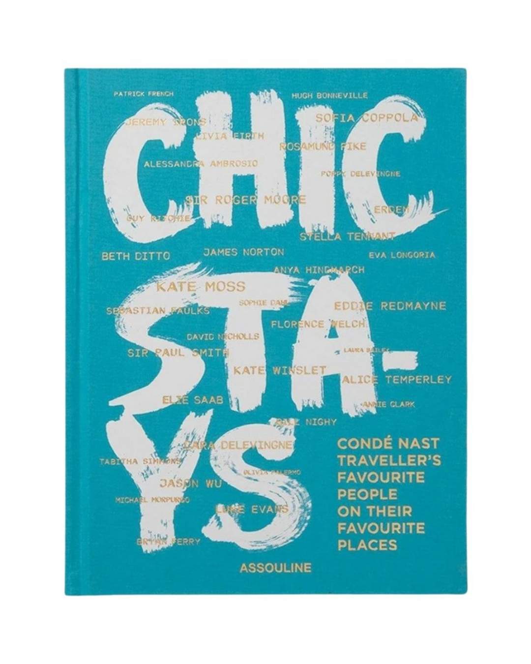 ASSOULINE Chic Stays coffee table book. A curated collection of stylish hotels, interiors, and refined travel experiences.