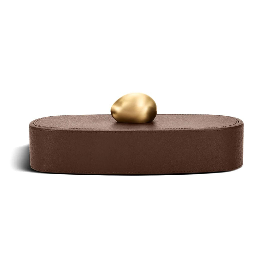 ASSOULINE Pebble Trinket Box in Brown