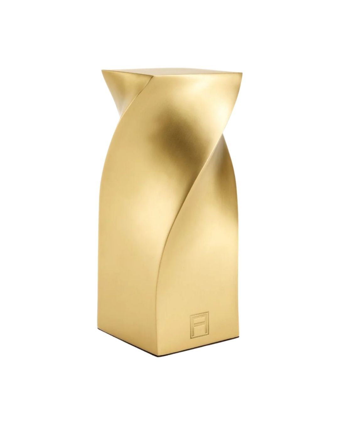 ASSOULINE Twist bookend in brass. Sculptural accent for shelves, desks, and refined interior styling.