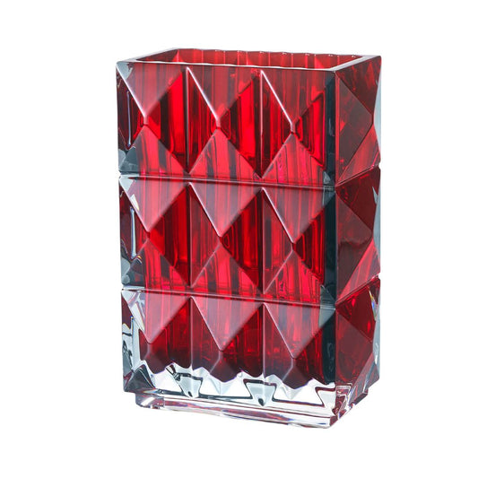 BACCARAT Louxor Rectangular Vase in Red
