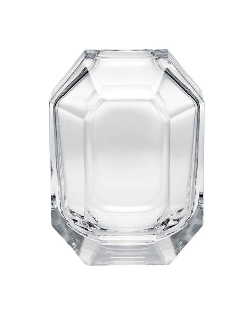 BACCARAT Octogone bud vase. Faceted crystal design for single stems and refined interior styling.