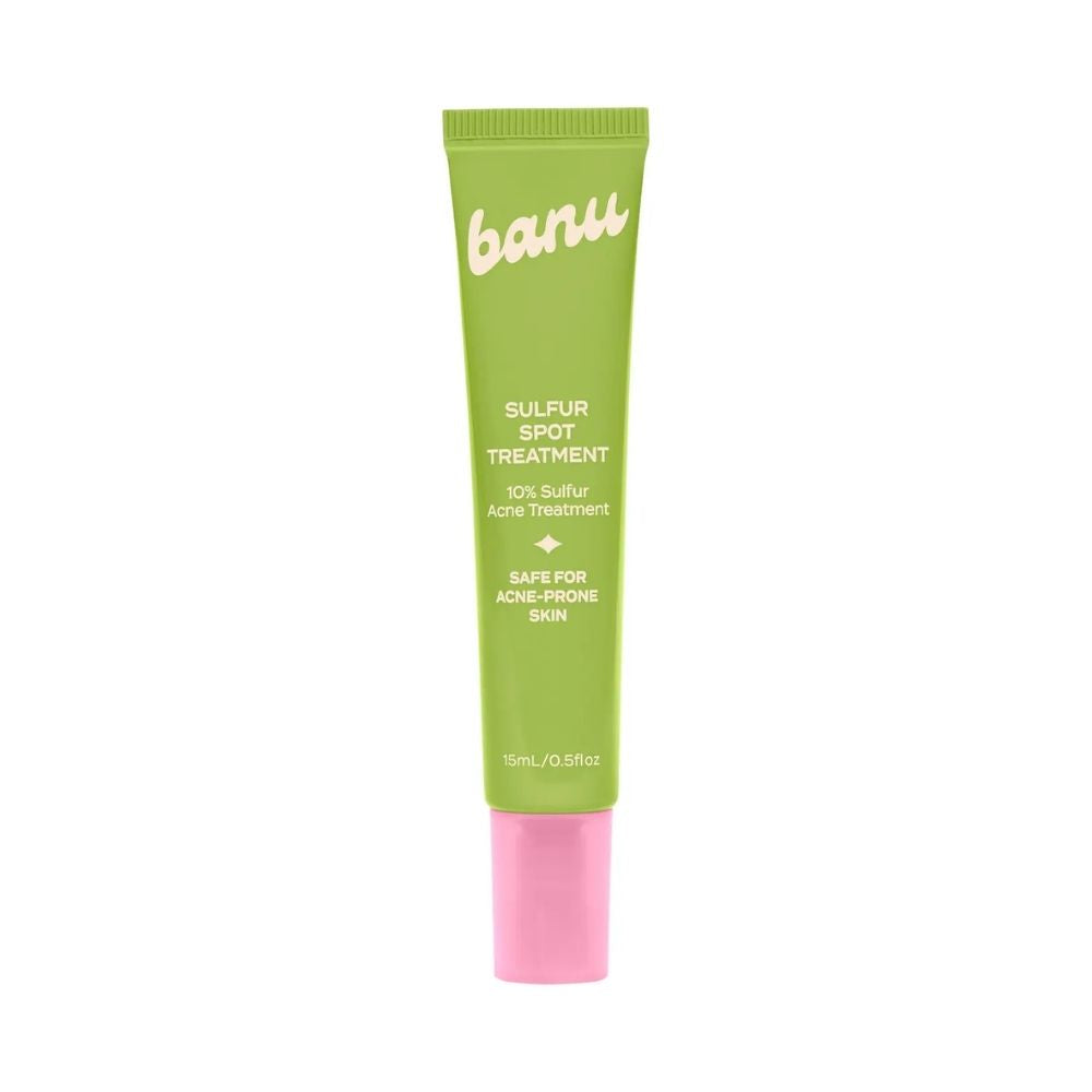 BANU 10% Sulfur Spot Treatment helps treat acne and absorb excess oil without over-drying skin.