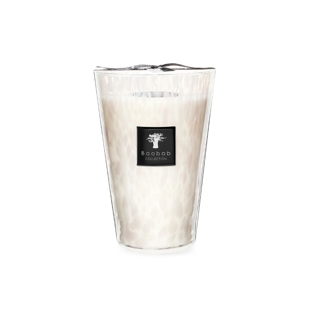 BAOBAB COLLECTION Pearls White Pearl Candle