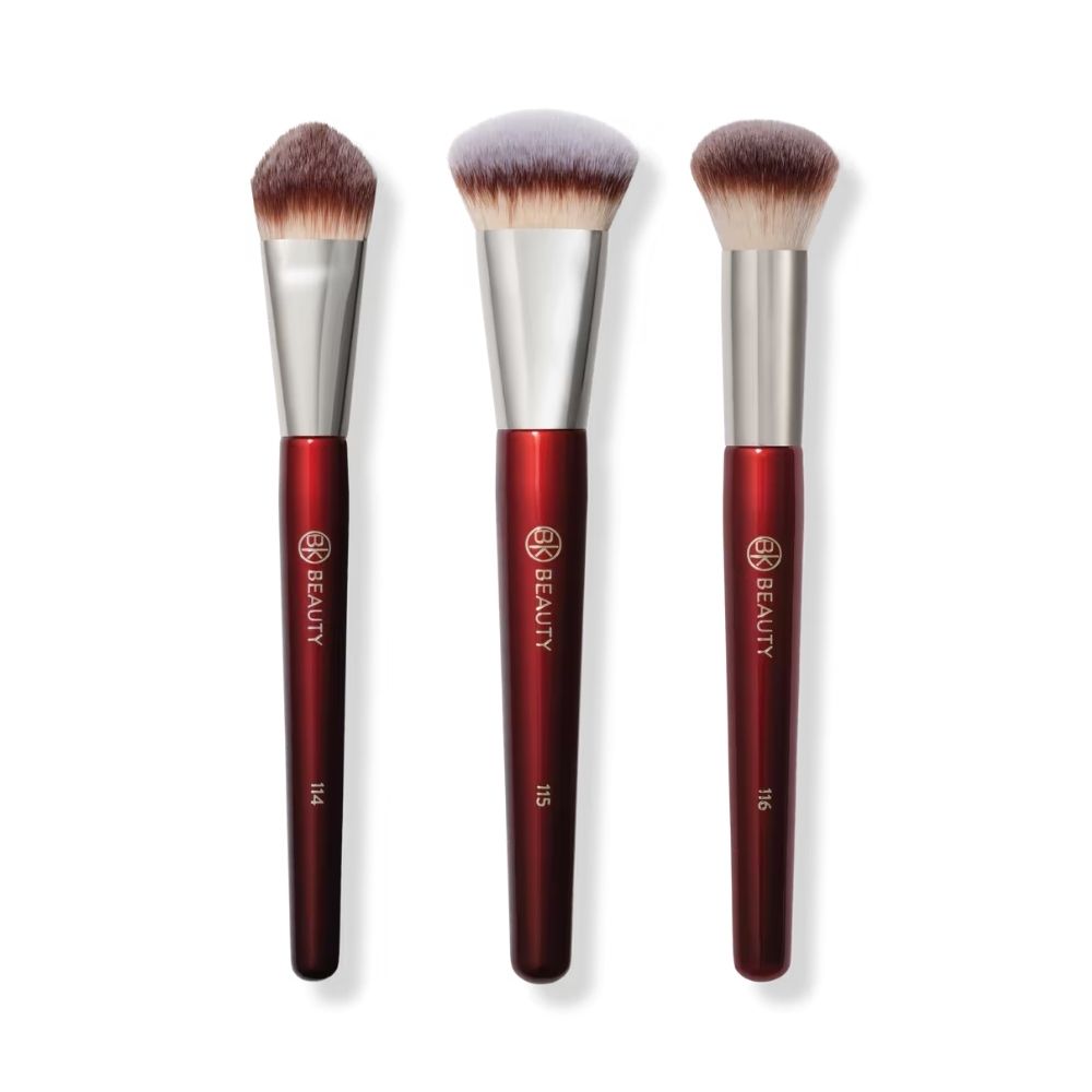 BK BEAUTY Core Complexion Trio Brush Set includes essential makeup brushes for smooth, even complexion application.