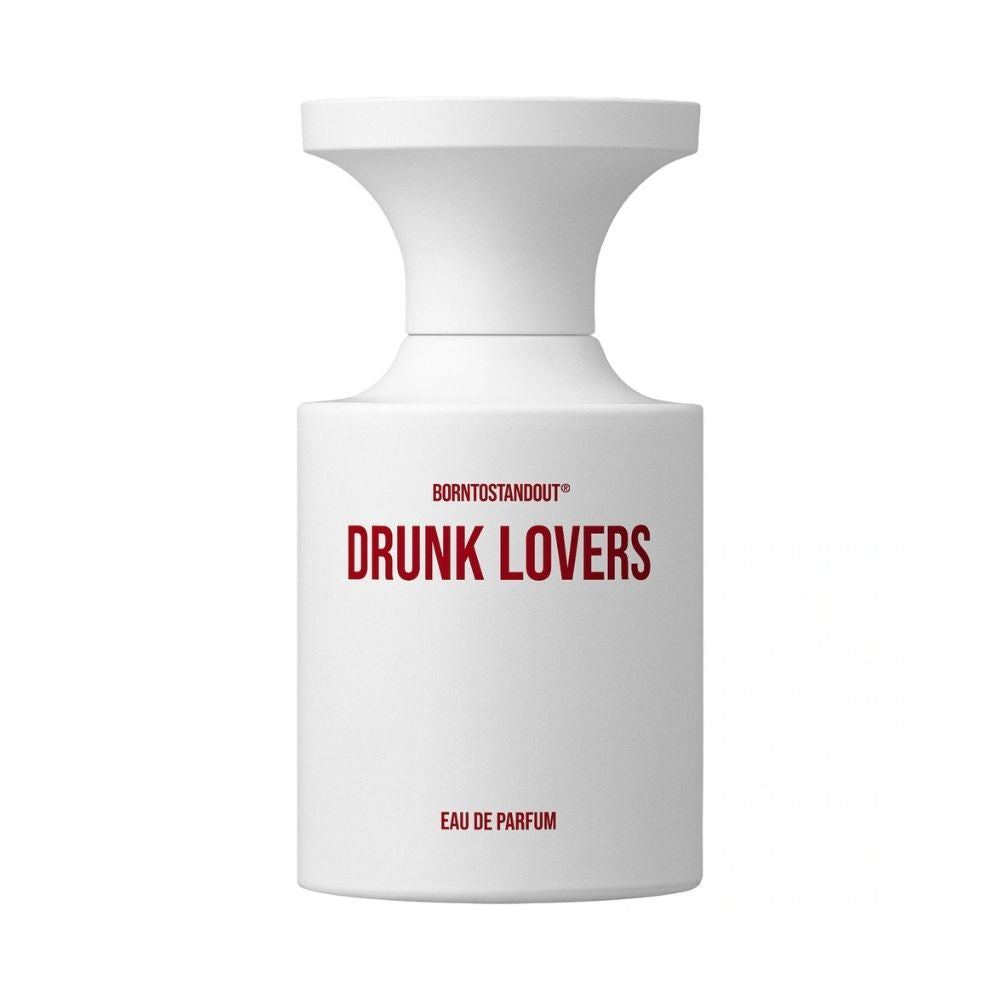 BORNTOSTANDOUT Drunk Lovers blends fruity, floral, and woody notes for a bold, modern fragrance.
