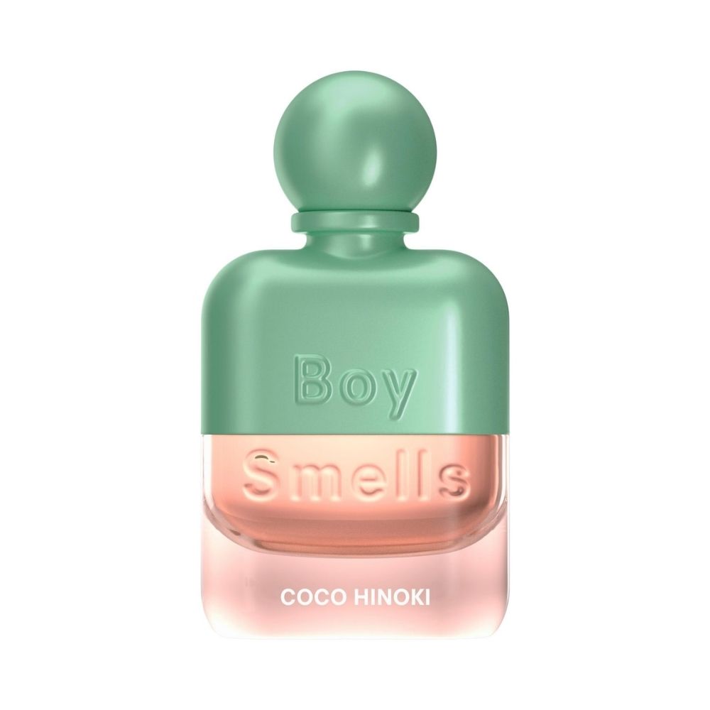 BOY SMELLS Coco Hinoki blends coconut, hinoki wood, and cedar for a warm, woody fragrance.