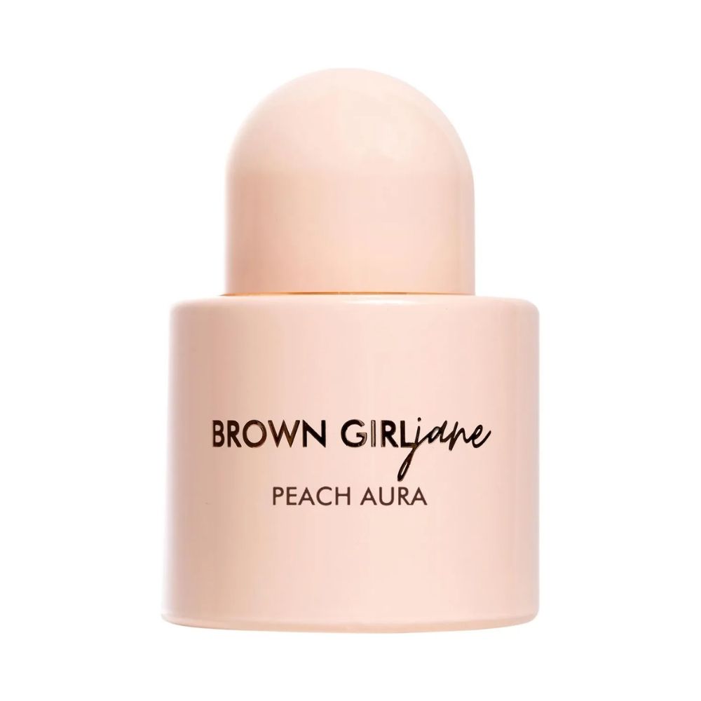 BROWN GIRL JANE Peach Aura blends juicy peach, florals, and warm woods for a radiant fragrance.