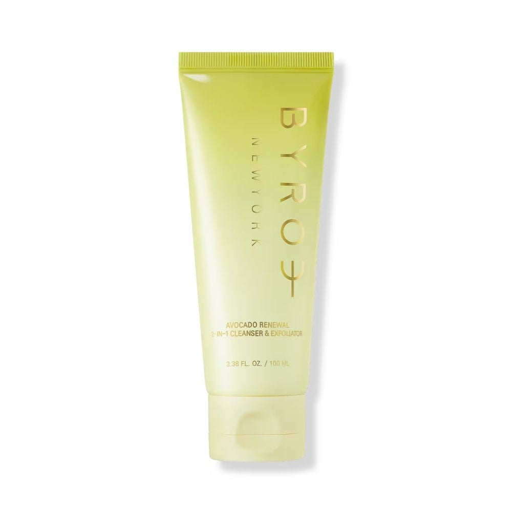 BYROE Avocado Renewal Cleanser gently cleanses, exfoliates, and helps smooth the skin's texture.