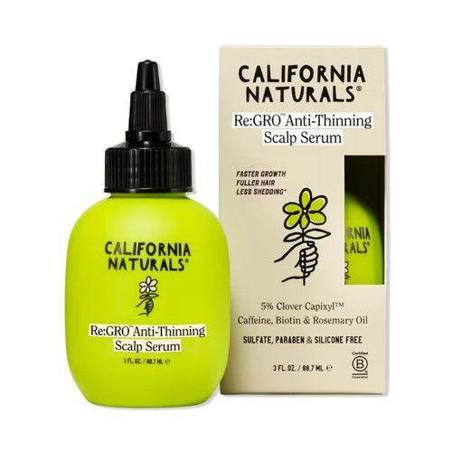 CALIFORNIA NATURALS Re:GRO Scalp Serum helps nourish the scalp and support healthier-looking, fuller hair.