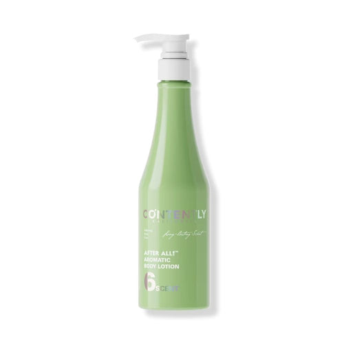 CONTENTLY After All! Aromatic Body Lotion hydrates skin with nourishing moisture and a soothing botanical scent.