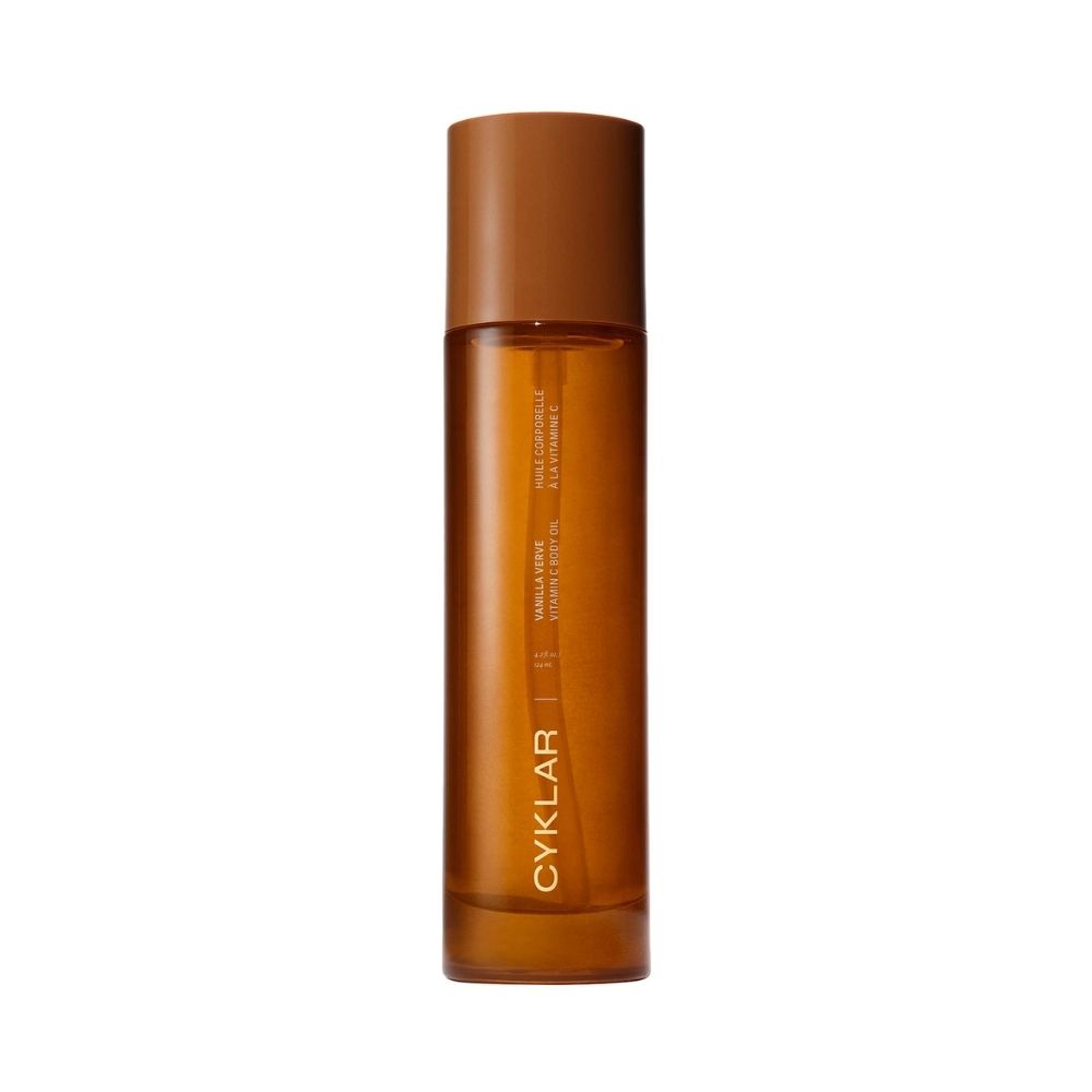 CYKLAR Vanilla Verve Body Oil hydrates skin and helps improve radiance with vitamin C.
