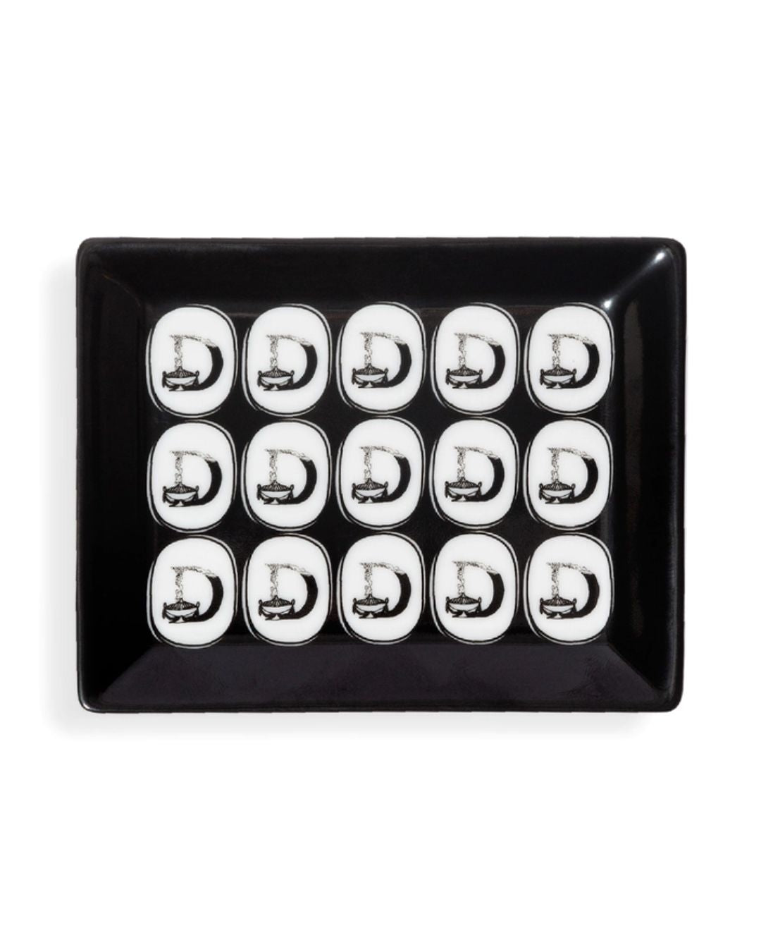 DIPTYQUE Domino tray. Graphic ceramic accent for tables, consoles, and refined interior styling.