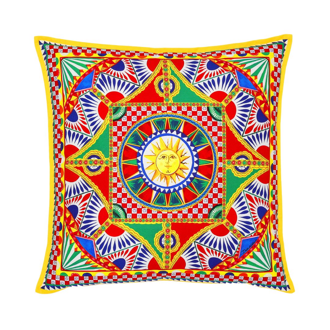 DOLCE & GABBANA Carretto Canvas Cushion
