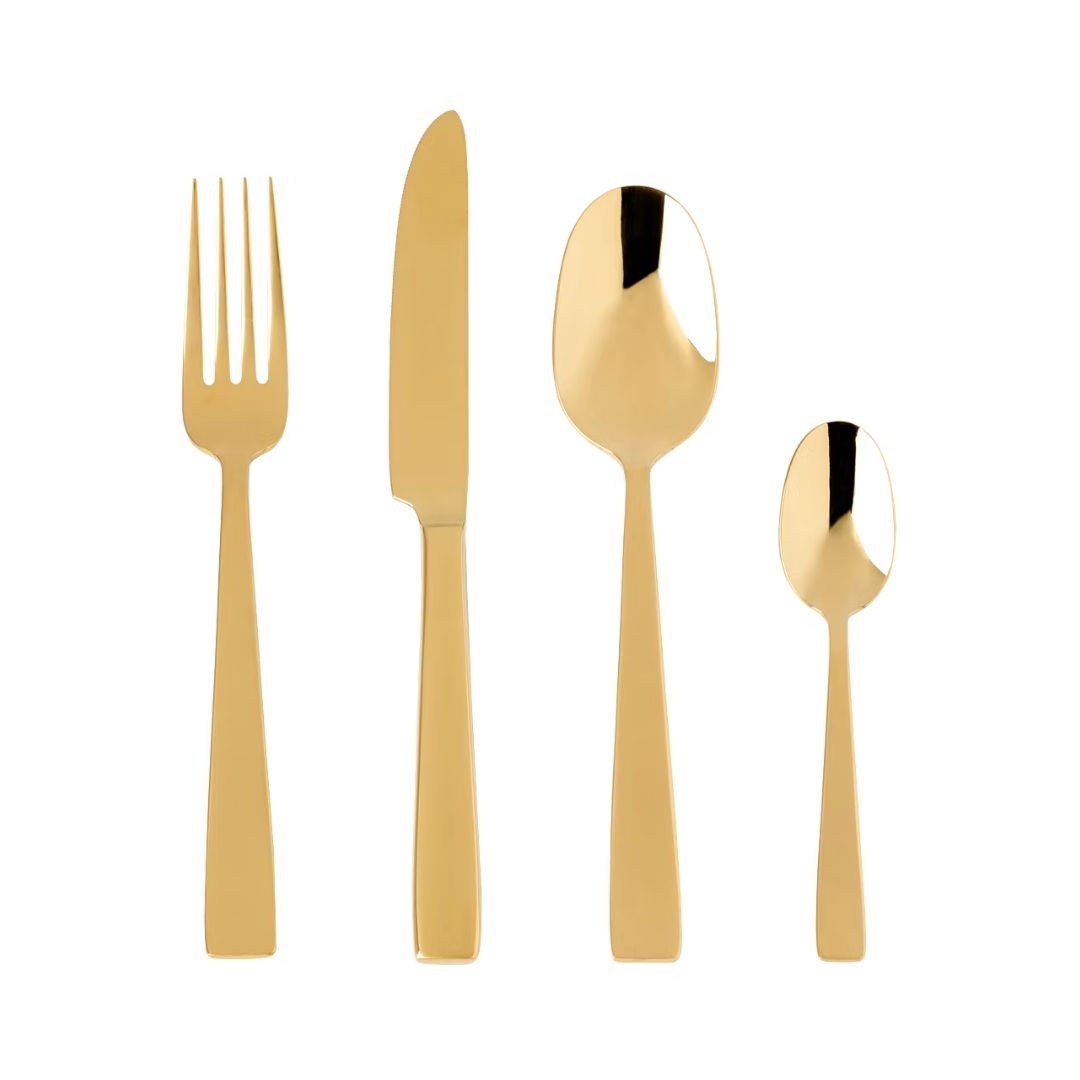 DOLCE & GABBANA Carretto Flatware Set 4 pcs in Gold