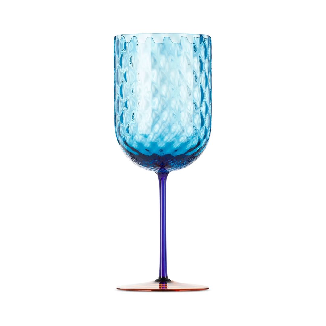 DOLCE & GABBANA Carretto Red Wine Glass in Blue