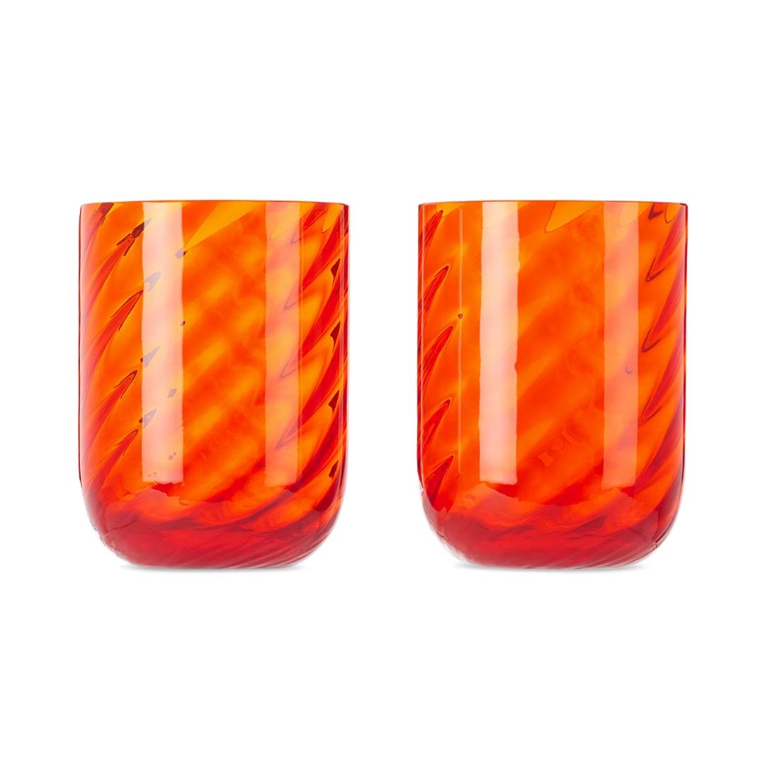 DOLCE & GABBANA Carretto Water Glass Set in Orange