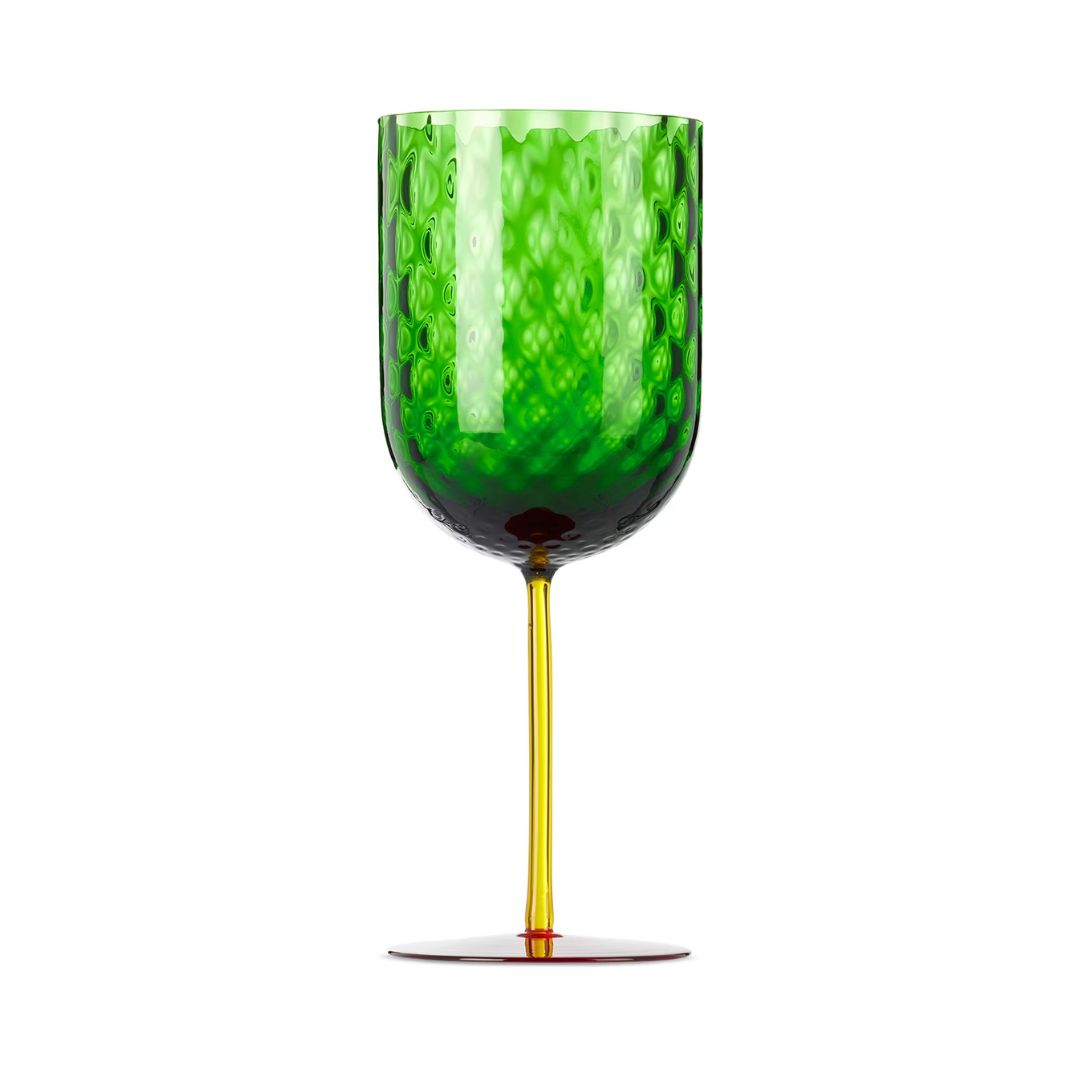 DOLCE & GABBANA Carretto Red Wine Glass in Green