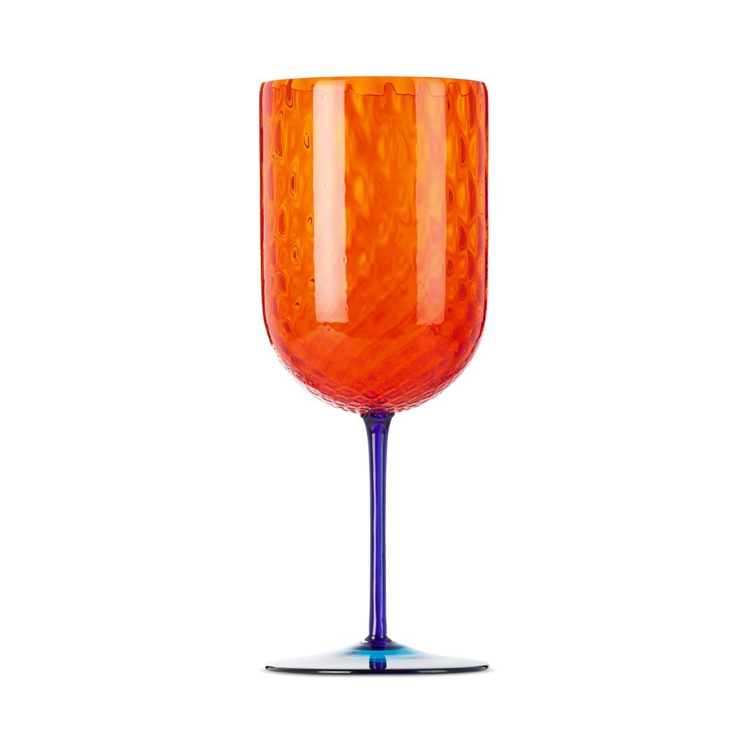 DOLCE & GABBANA Carretto Red Wine Glass in Orange