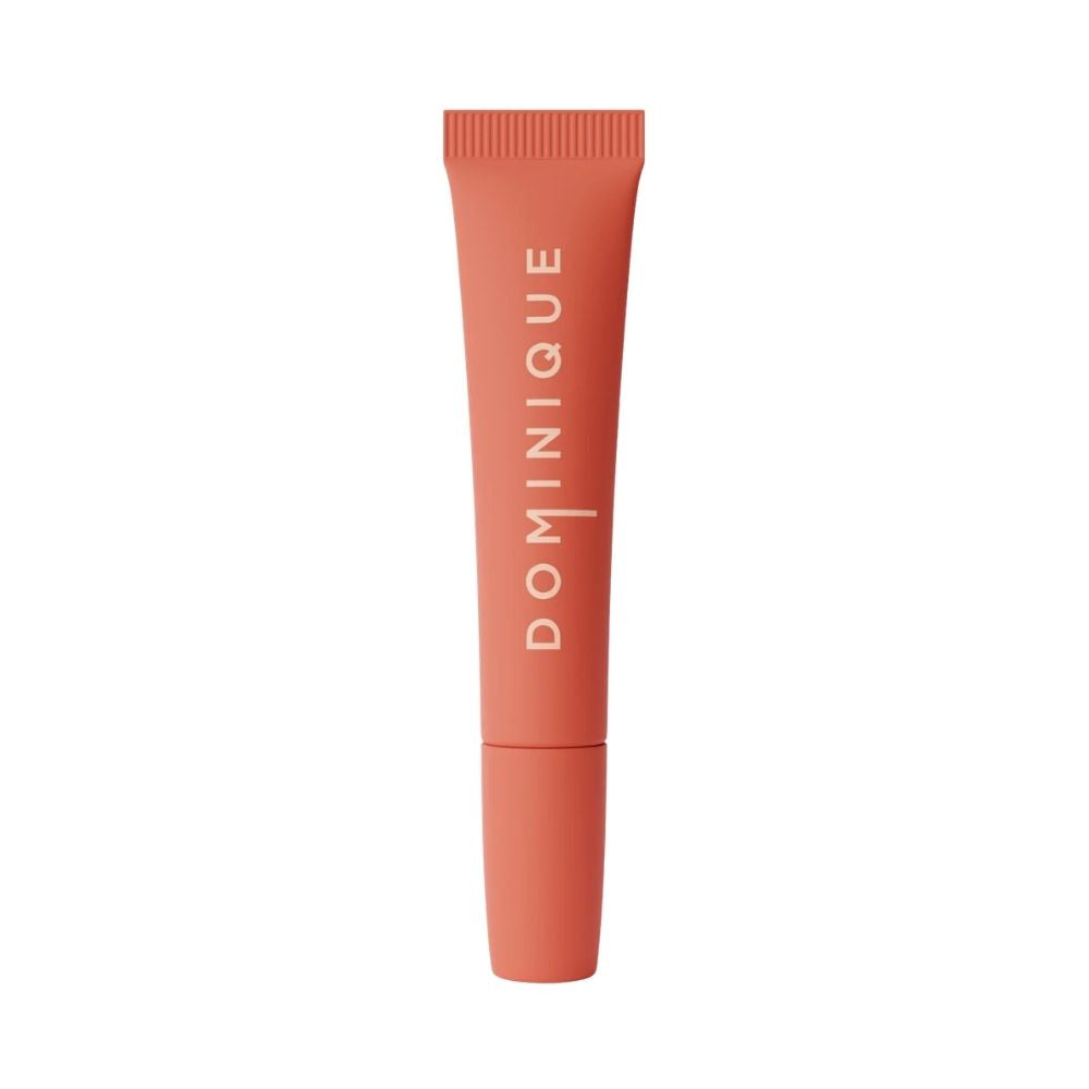 DOMINIQUE Juicy Balm hydrates lips while delivering sheer color and a glossy finish.