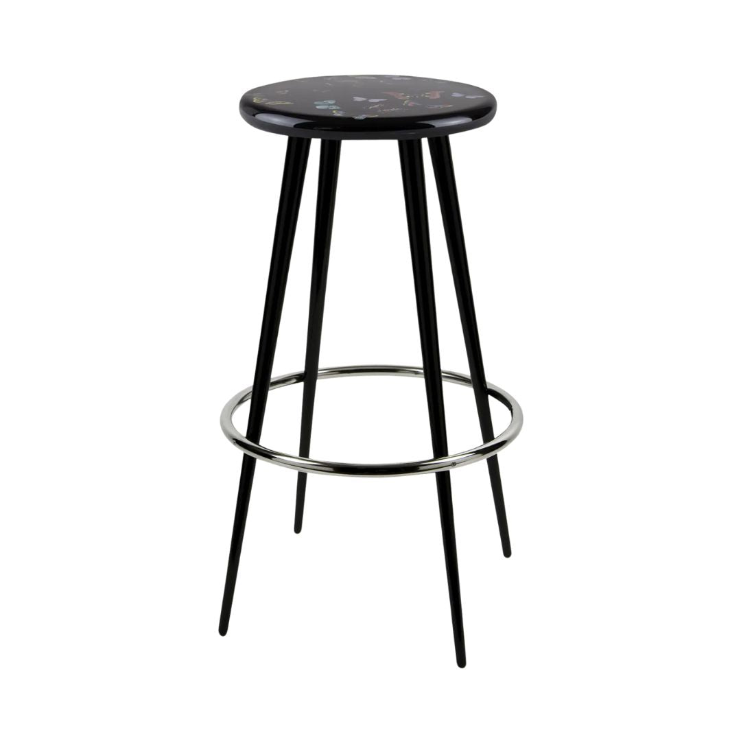 FORNASETTI Farfalle Bar Stool in Black