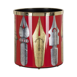 FORNASETTI Pennini Paper Basket in Red