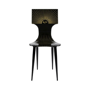 FORNASETTI Sole Chair in Black & Gold