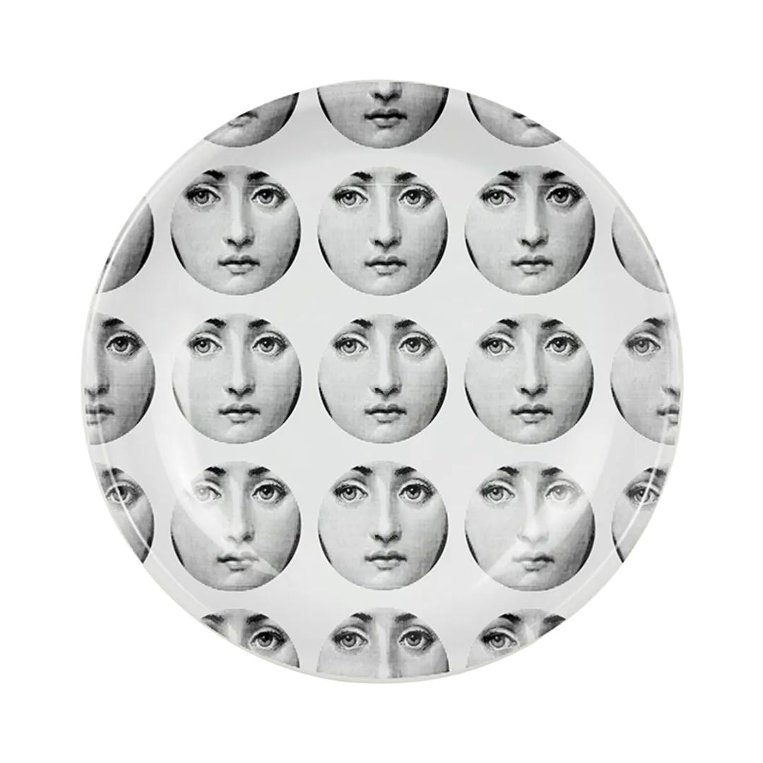 FORNASETTI Tema e Variazioni N.197 Round Ashtray in White