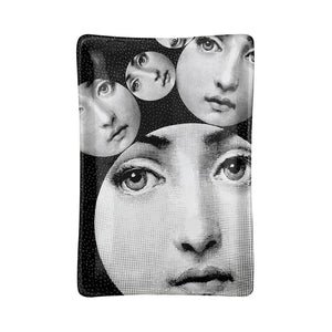 FORNASETTI Tema E Variazioni N.242 Rectangular Ashtray in Black & White
