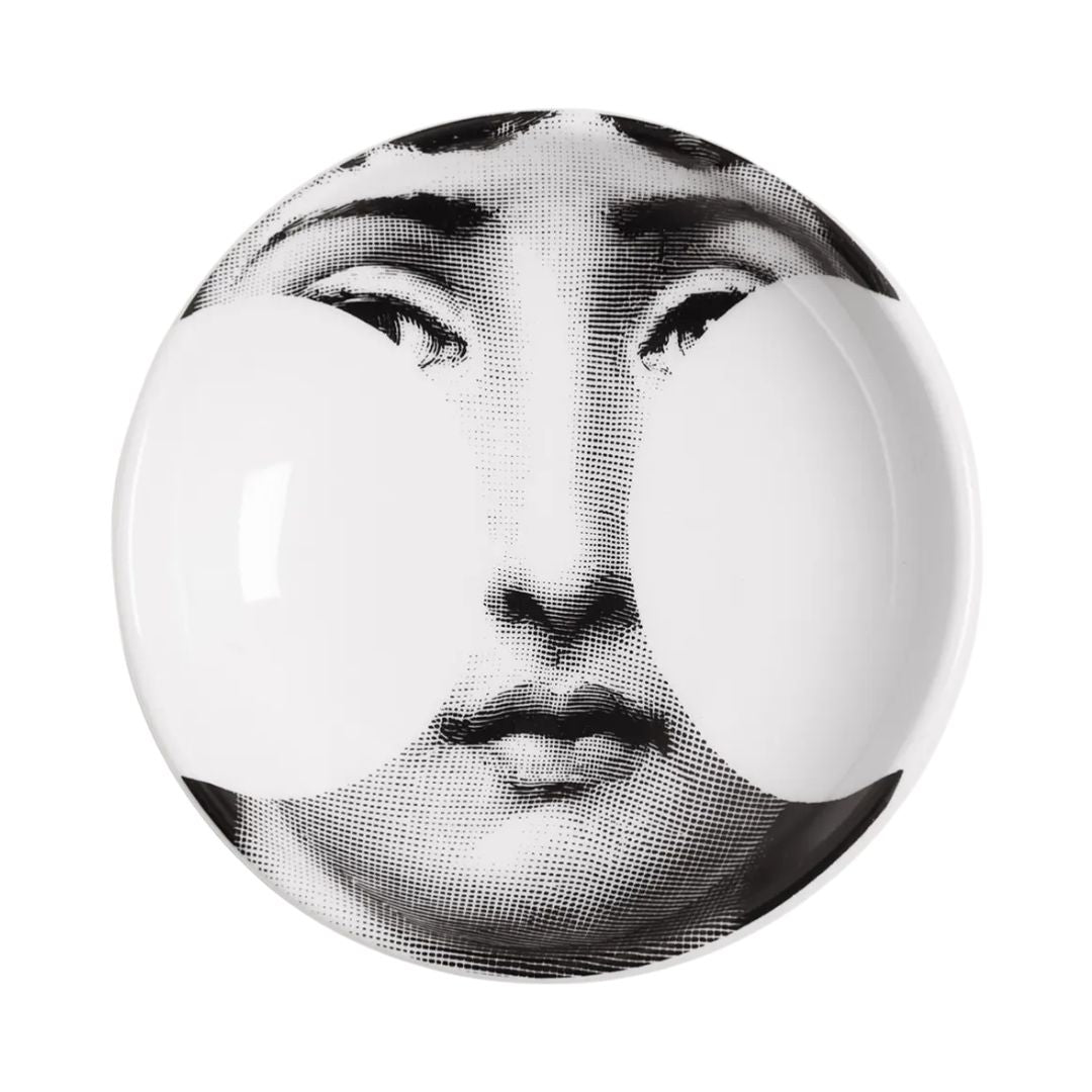 FORNASETTI Tema E Variazioni No. 149 Round Ashtray in White & Black