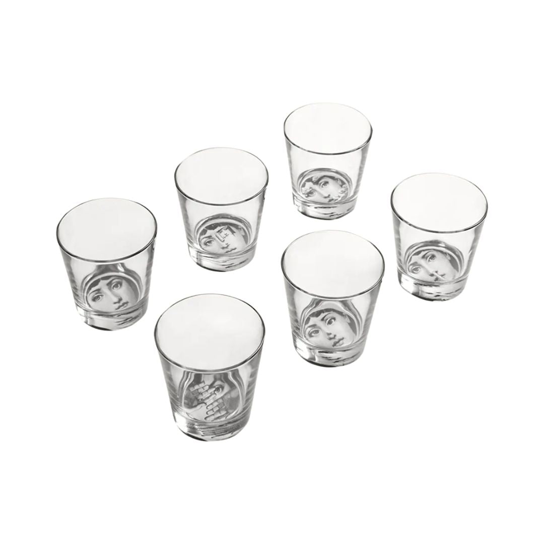 FORNASETTI Tema e Variazioni Set of 6 Glasses