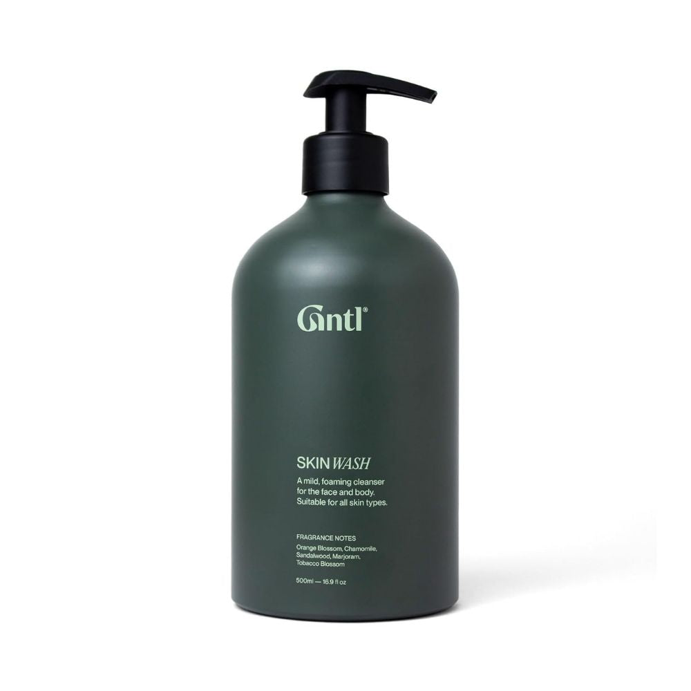 GNTL Skin Wash gently cleanses face and body while helping maintain the skin's moisture barrier.
