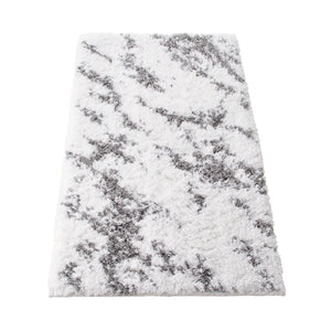 GRACCIOZA Mabel Bath Rug in White & Grey