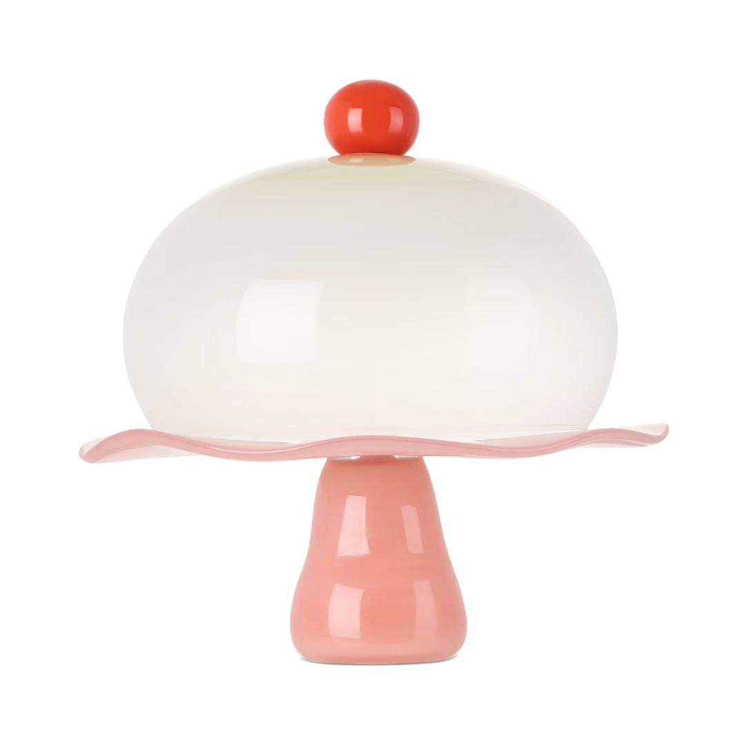 HELLE MARDAHL The Stand Cake Stand in Pink & Off-White