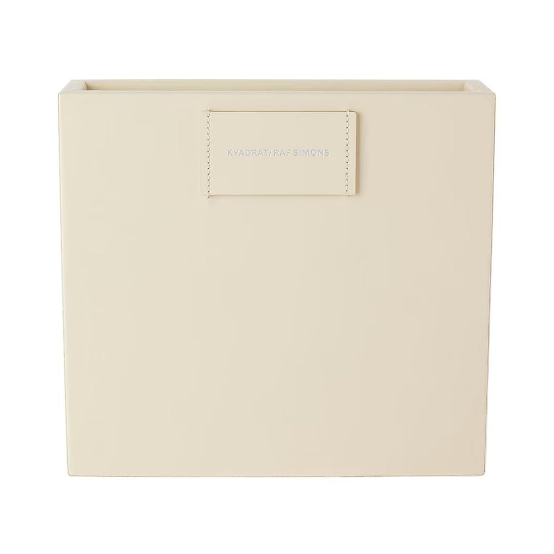 KVADRAT x RAF SIMONS Large Leather Accessory Box in Off-White