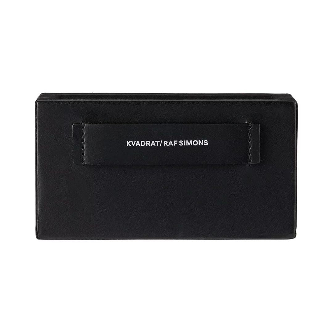 KVADRAT x RAF SIMONS Small Leather Accessory Box in Black