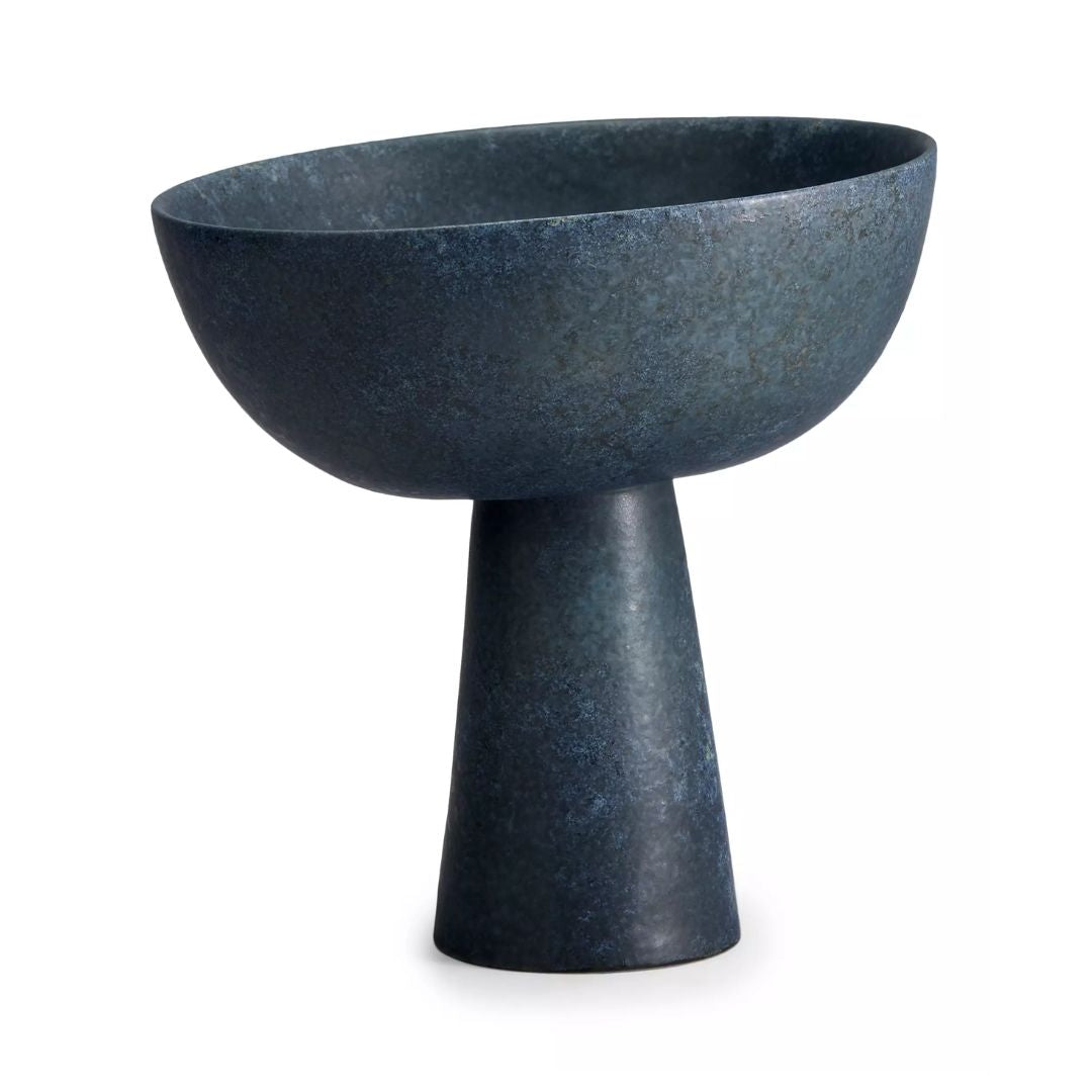 L'OBJET Atelier Terra Bowl On Stand in Aged Iron
